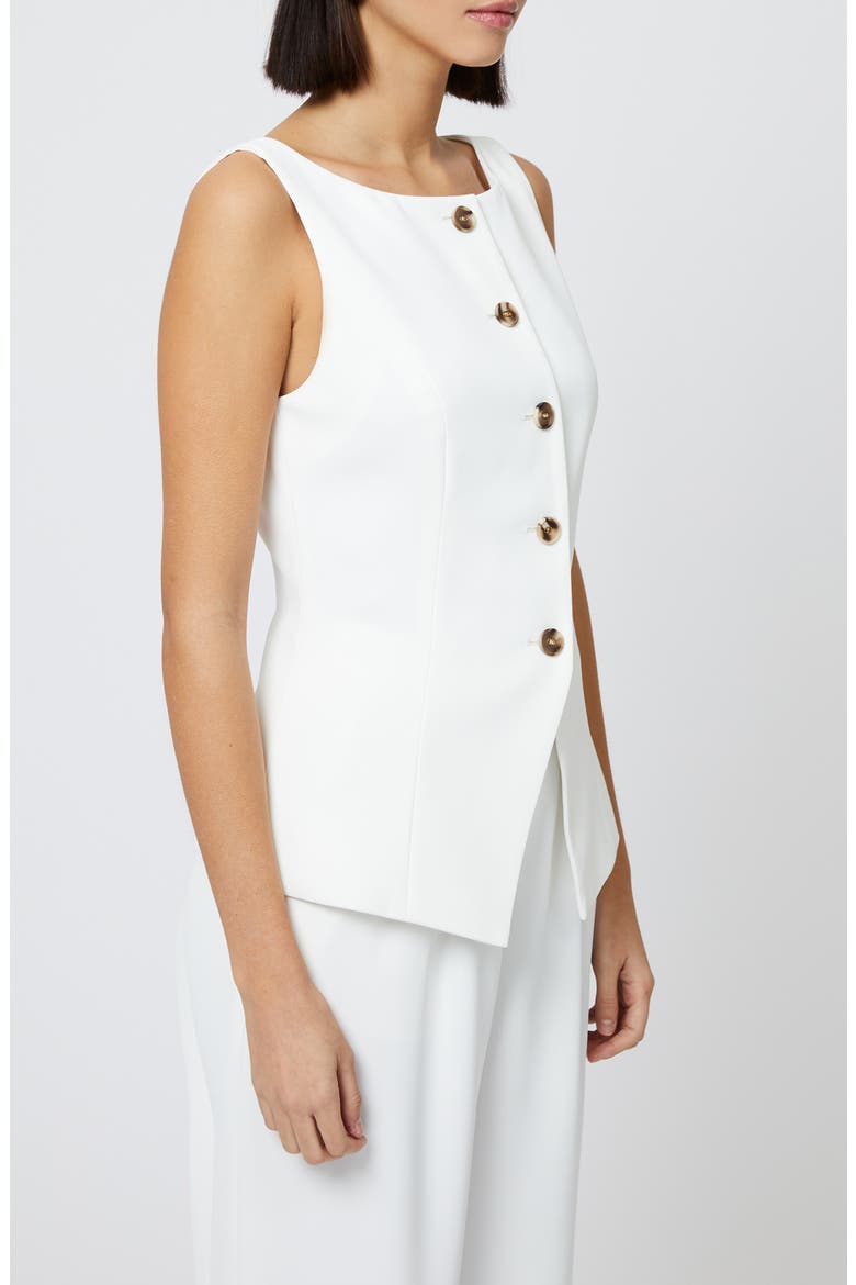 Harrie Button-Up Vest, Alternate, color, 10-SUMMER WHITE