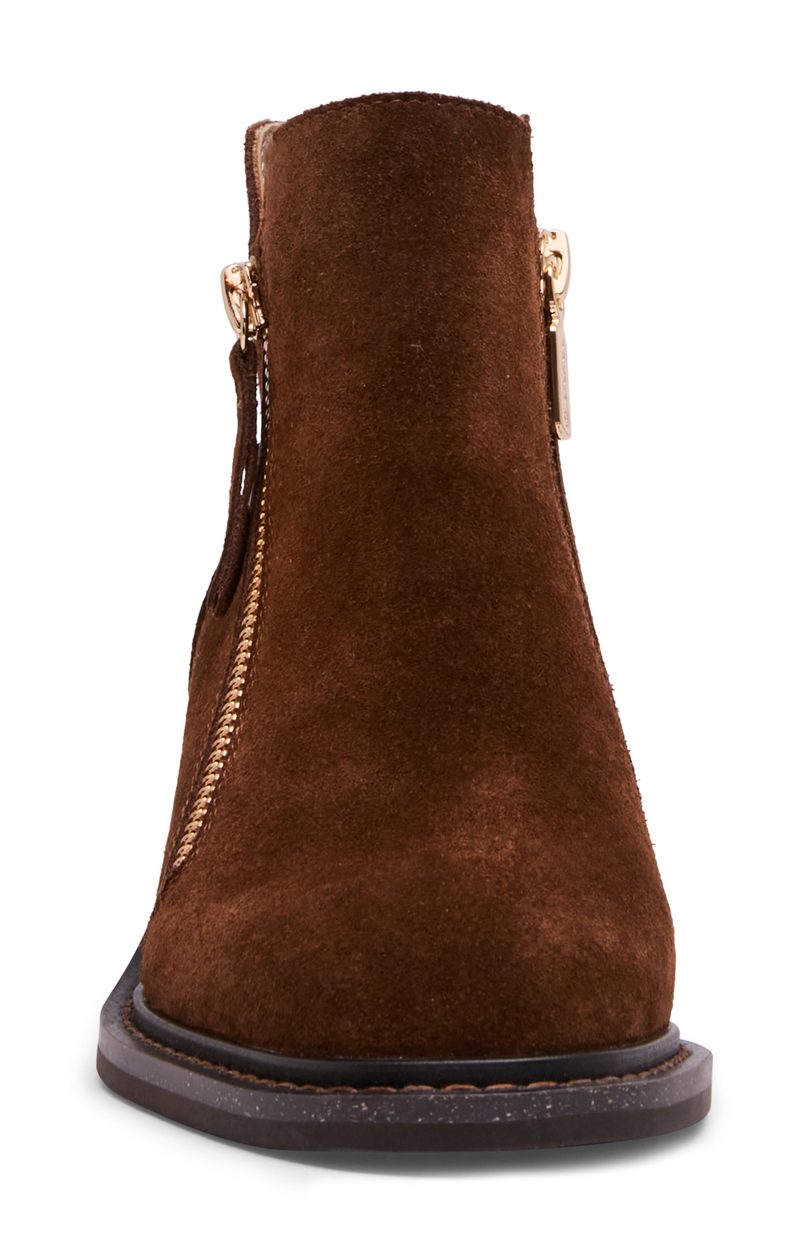 Lilani Waterproof Block Heel Bootie, Alternate, color, CHOCOLATE SUEDE
