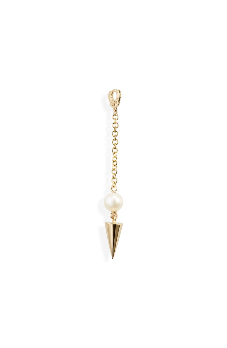 MARIA TASH Pearl & Short Spike Pendulum Charm, Main, color,