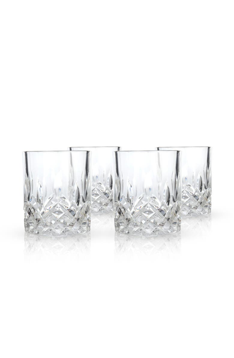 Viski Admiral Crystal Tumblers Set of 4, Main, color, Clear