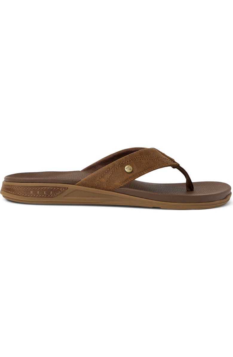 Reef Phantom Lux Leather Flip Flop, Alternate, color, Toffee