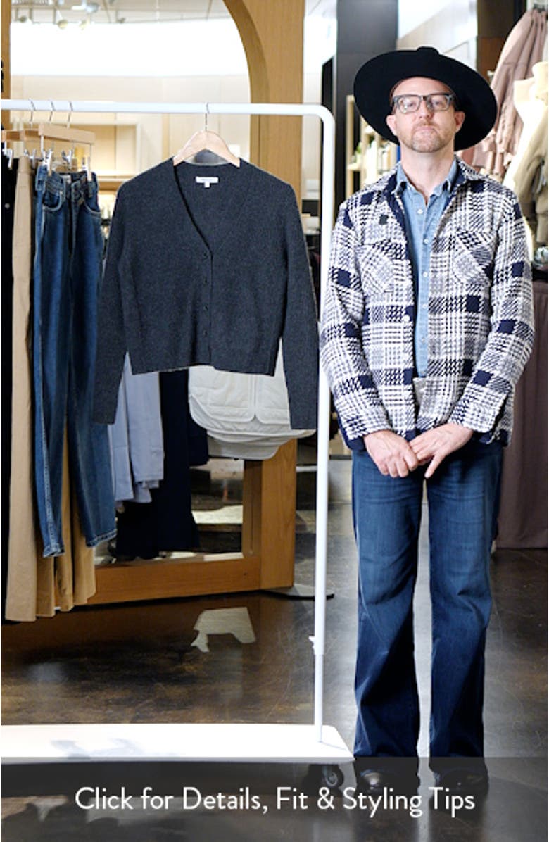 SoftWool Shrunken V-Neck Cardigan, sales video thumbnail