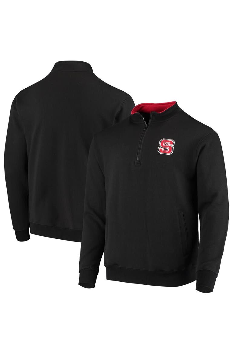 Men's Colosseum Black NC State Wolfpack Tortugas Logo Quarter-Zip Jacket, Main, color, Black