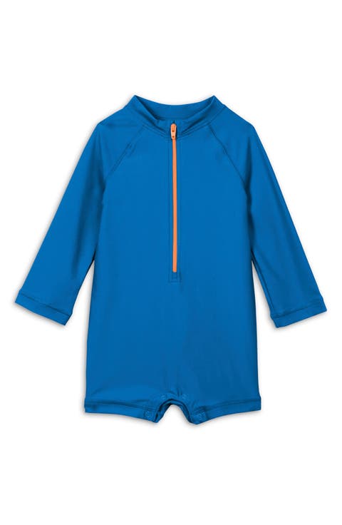 Long Sleeve One-Piece Rashguard Swimsuit (Baby)