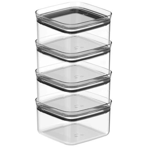 Airtight Clear Stackable Food Storage Container Set with Leak Proof Lid