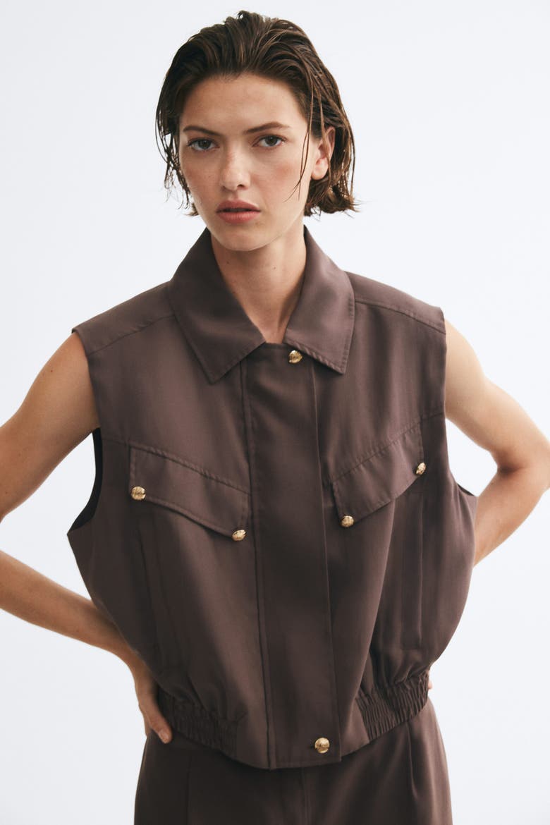 Modal-Blend Vest, Alternate, color, Dark brown