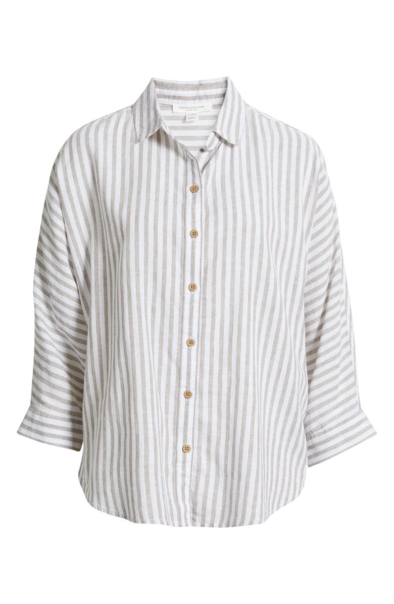 beachlunchlounge Wesley Linen & Cotton Shirt, Main, color, 