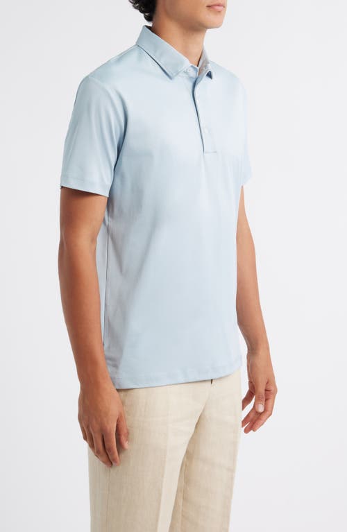 Aurélien Aur1 Solid Cotton Polo In Blue