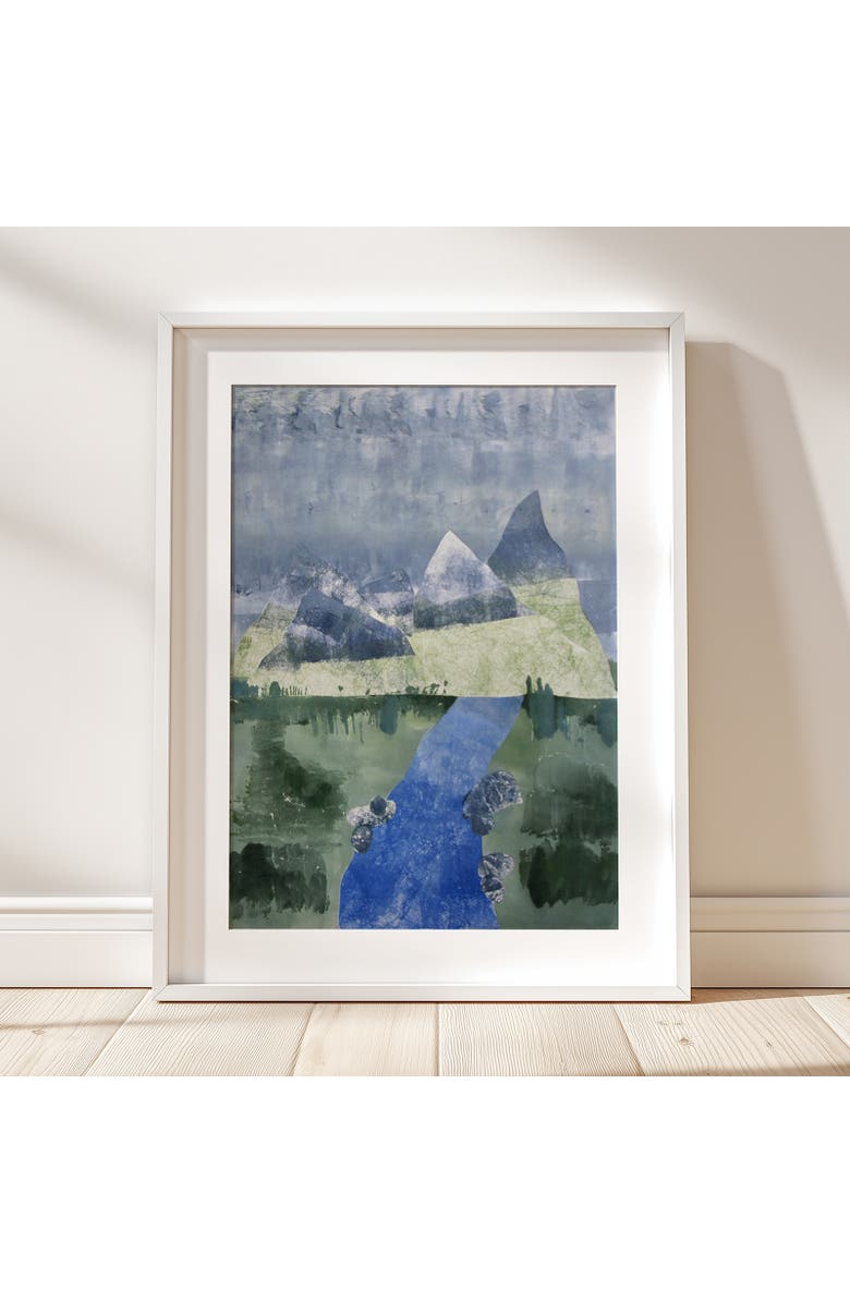 Artxtiles Mountain Trail Framed Print, Main, color, Multi