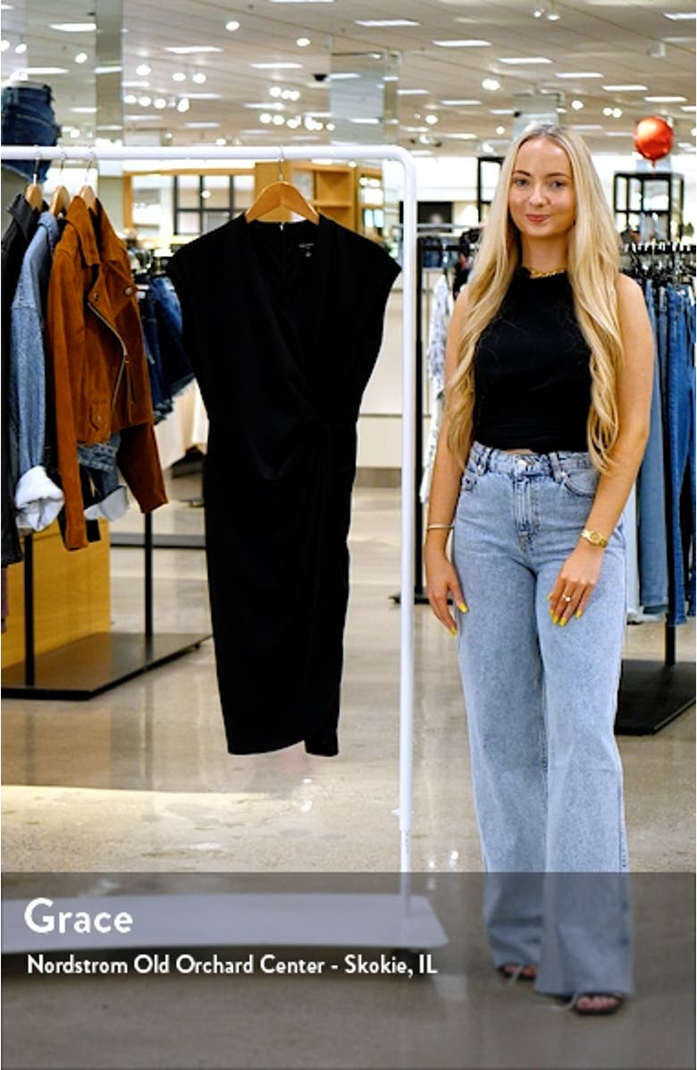 Twist Side V-neck Sheath Dress, sales video thumbnail