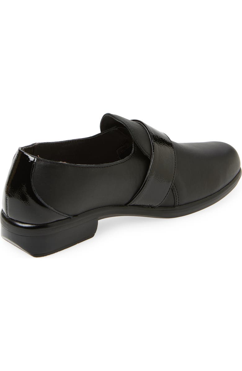 Naot Viscol Strap Loafer, Alternate, color, Jet Black/ Crinkle Patent