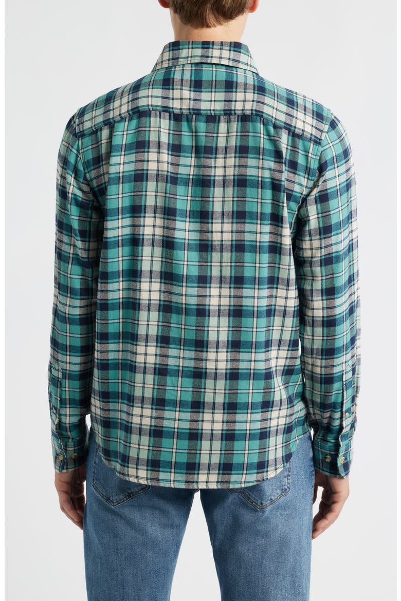 Tanglewood Plaid Flannel Button-Up Shirt, Alternate, color, WHITE/ BLUE