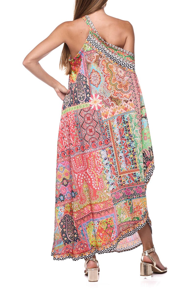 RANEES One-Shoulder Cover-Up Maxi Dress, Alternate, color, Pink