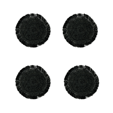 Woven Raffia Circular Placemats - Set of 4