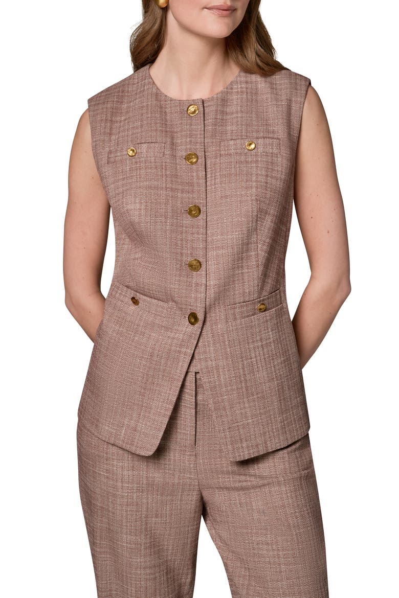 Plaid Vest, Main, color, SUNBAKED