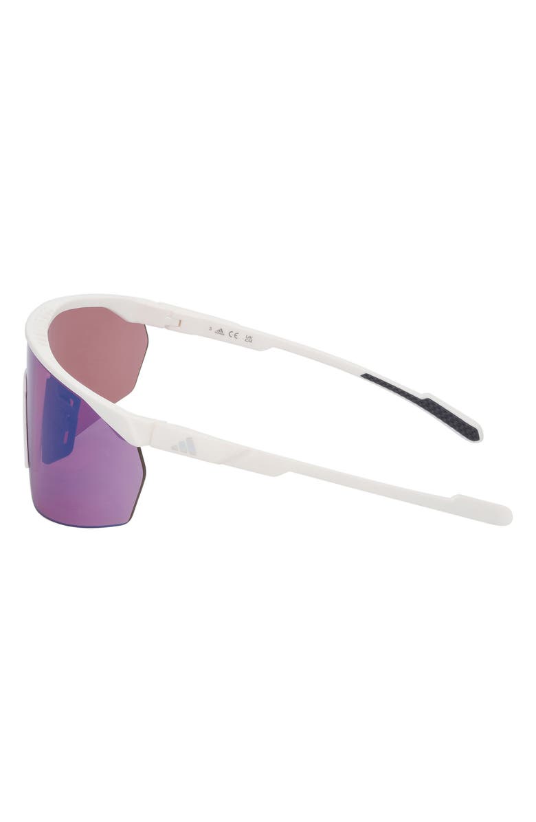 adidas 00mm Shield Sunglasses, Alternate, color, White / Mirror Violet