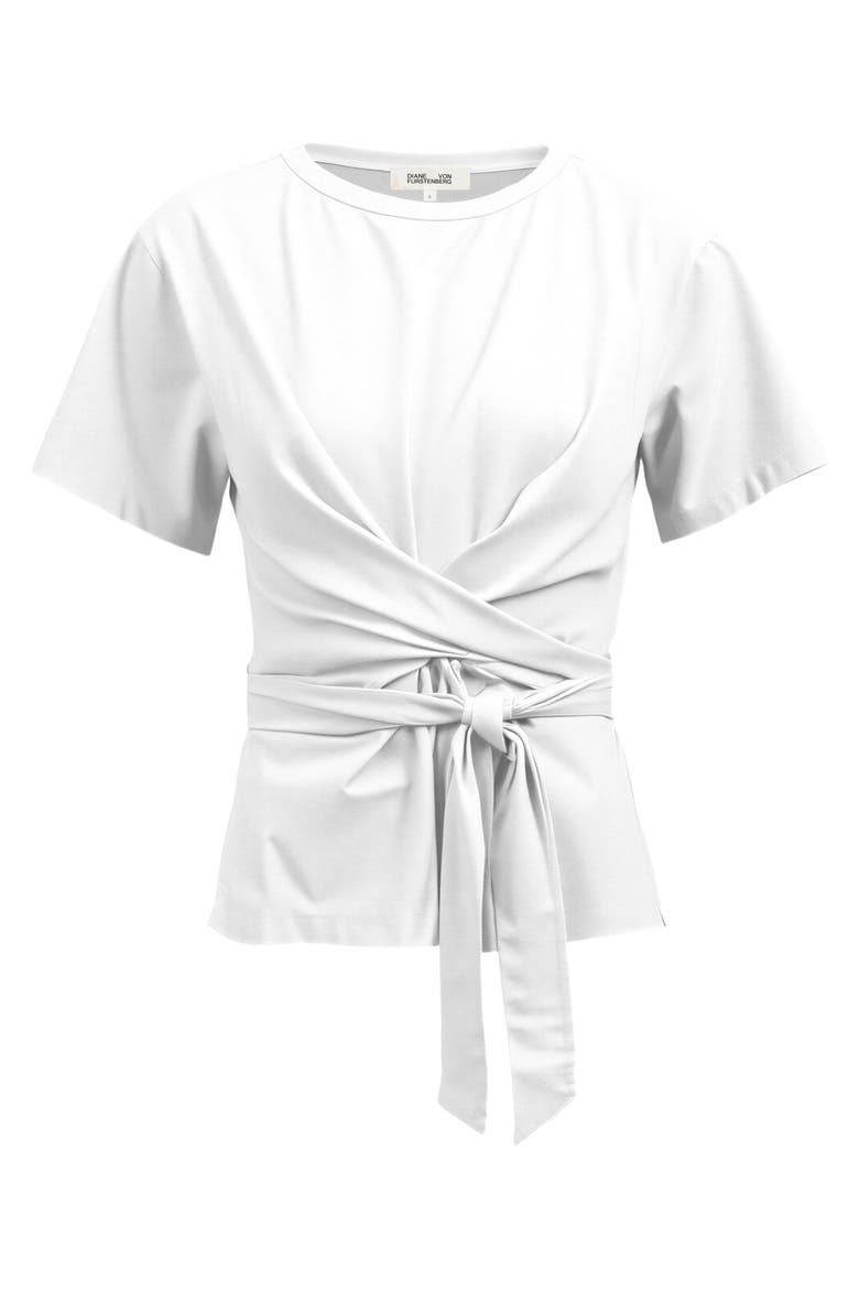 Teressa Twist Tie Front T-Shirt, Alternate, color, WHITE