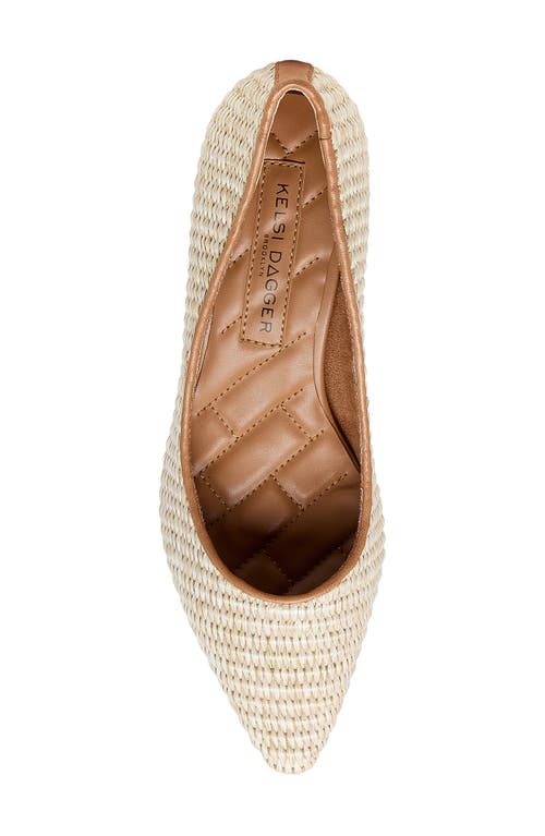 Kelsi Dagger Brooklyn Woven Pointed Toe Pump In Natural