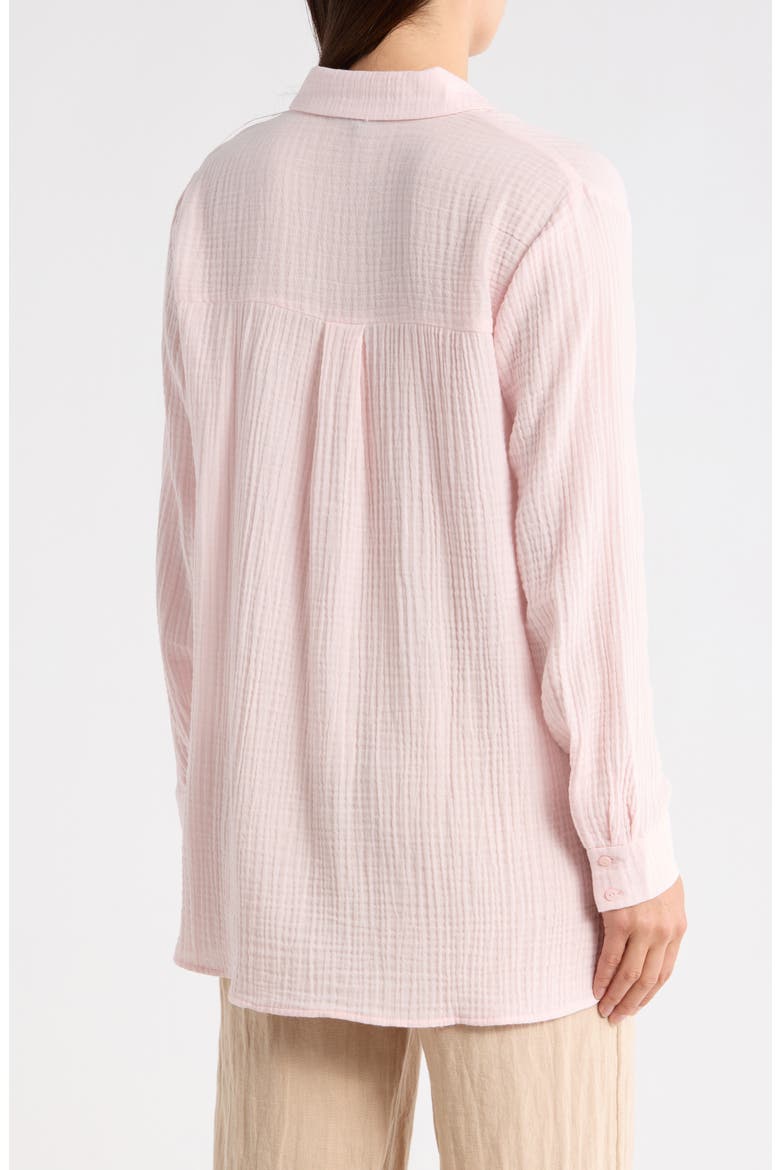 Easy Classic Organic Cotton Button-Up Shirt, Alternate, color, CRISP PINK