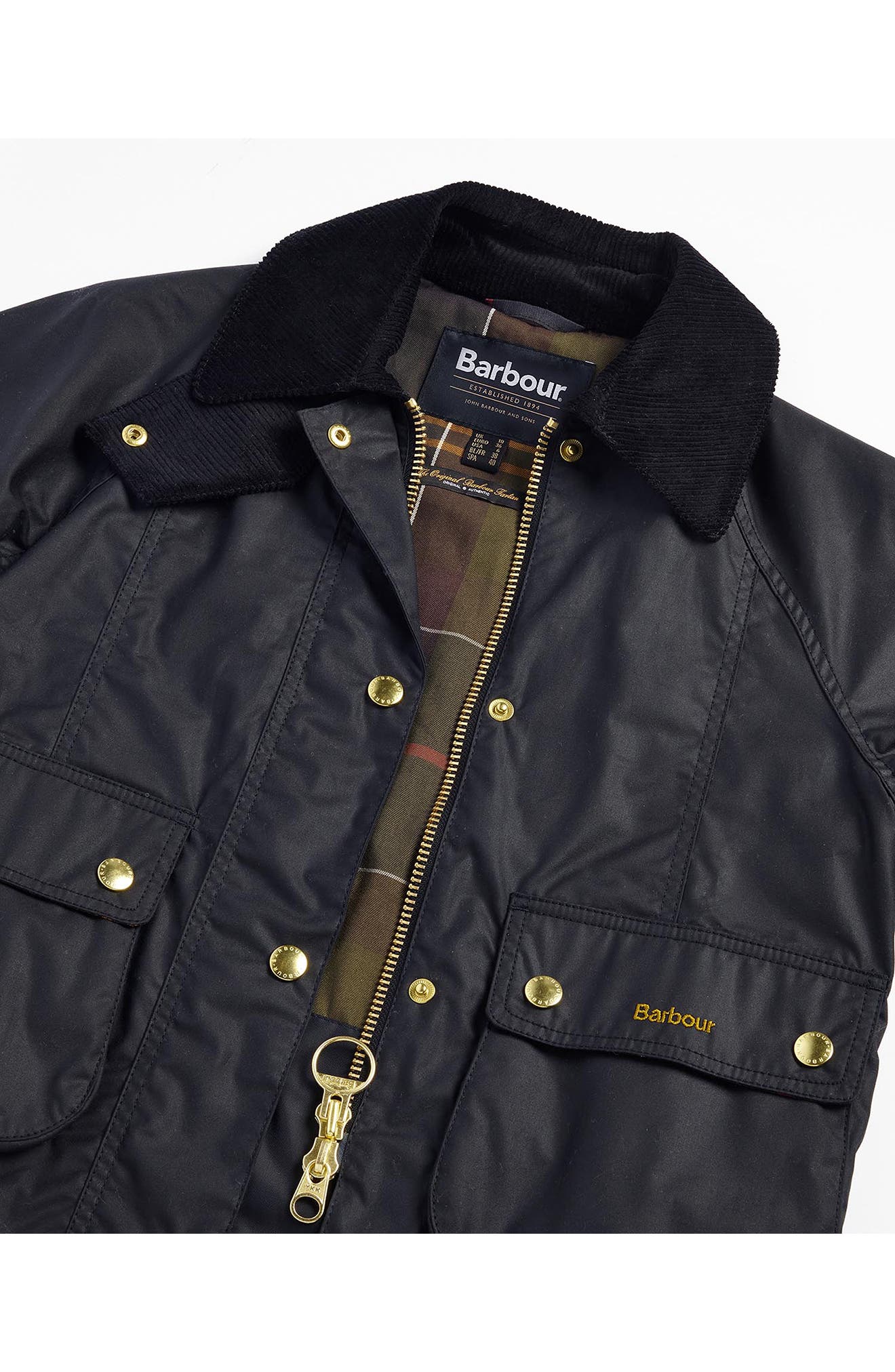 Beadnell Crop Waxed Cotton Jacket (Women) | Nordstrom