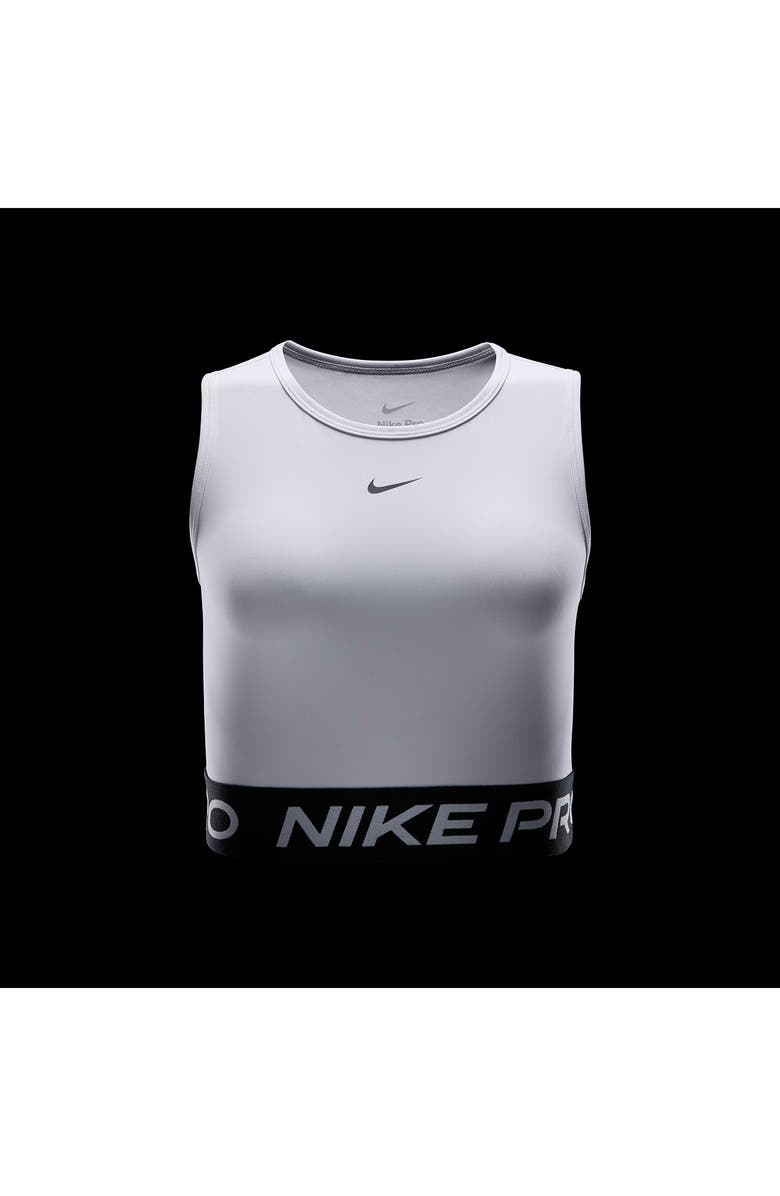 Nike Pro Dri-FIT Crop Tank Top, Alternate, color, 100 100 White/Black