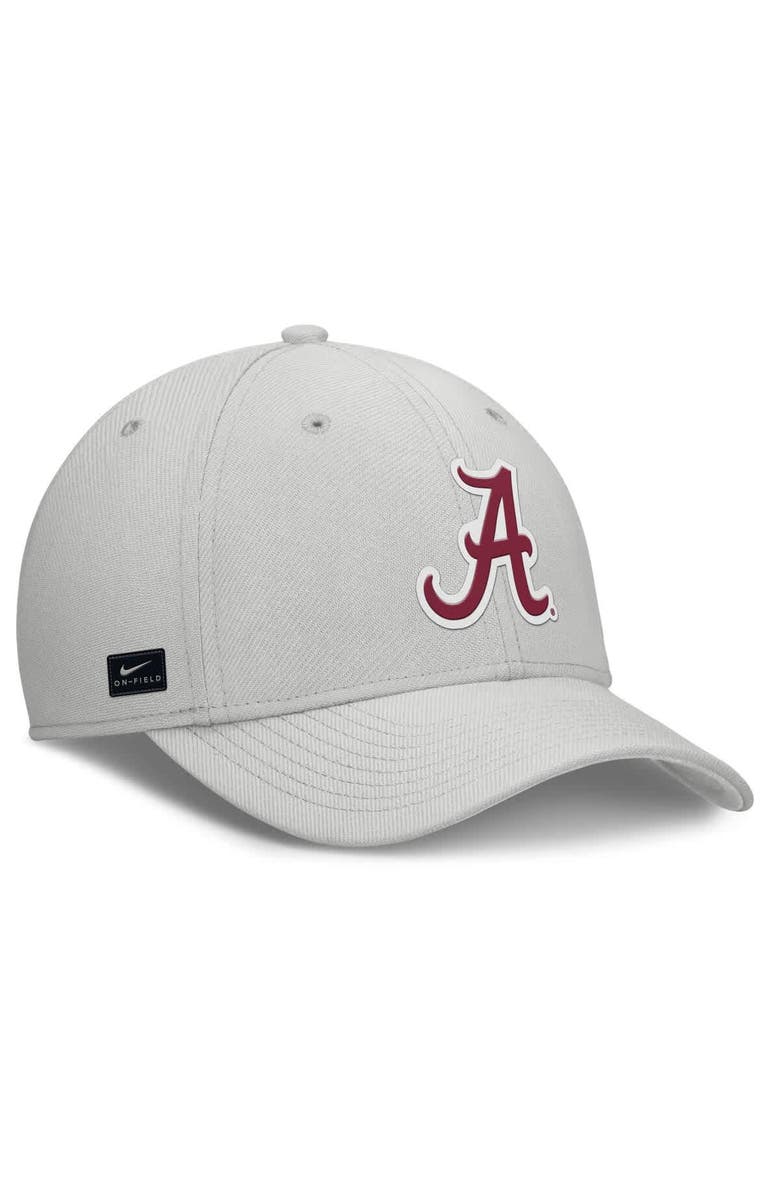 Nike Men's Nike  Gray Alabama Crimson Tide Rise Practice Performance Adjustable Hat, Alternate, color, 