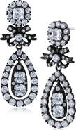 CZ by Kenneth Jay Lane Vintage Cubic Zirconia Bow Drop Earrings