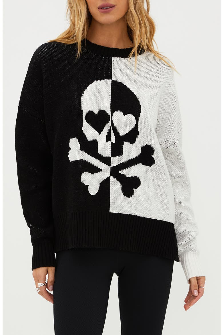 Callie Cotton Blend Sweater, Main, color, DARK SIDE
