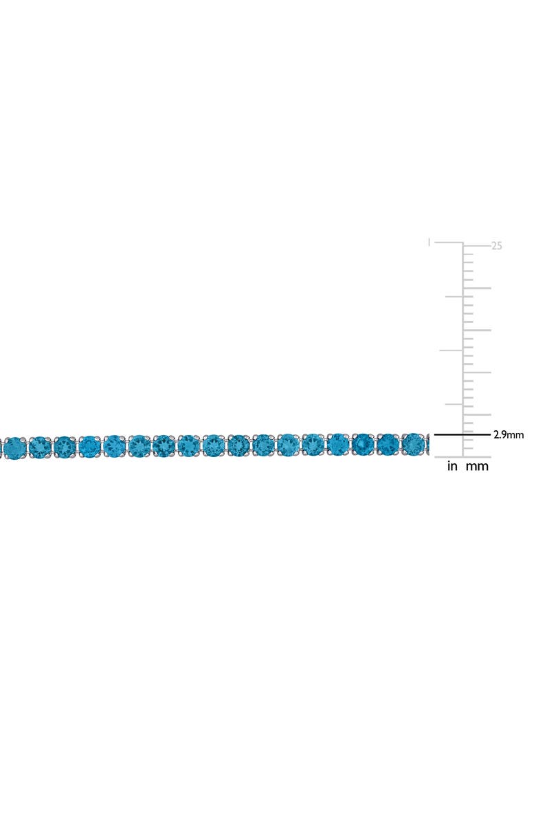 DELMAR London Blue Topaz Tennis Bracelet, Alternate, color,