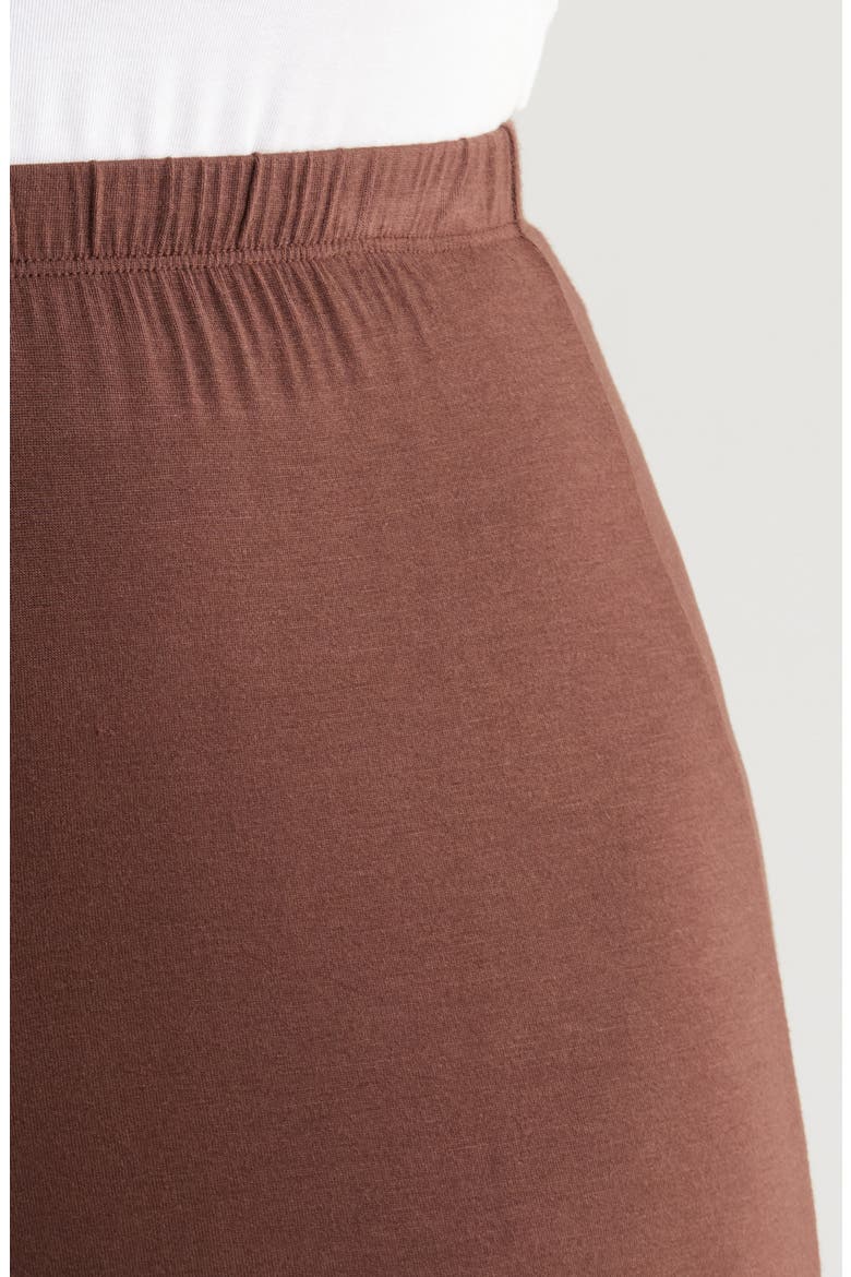 Elastic Waist Stretch Flare Pants, Alternate, color, BROWN