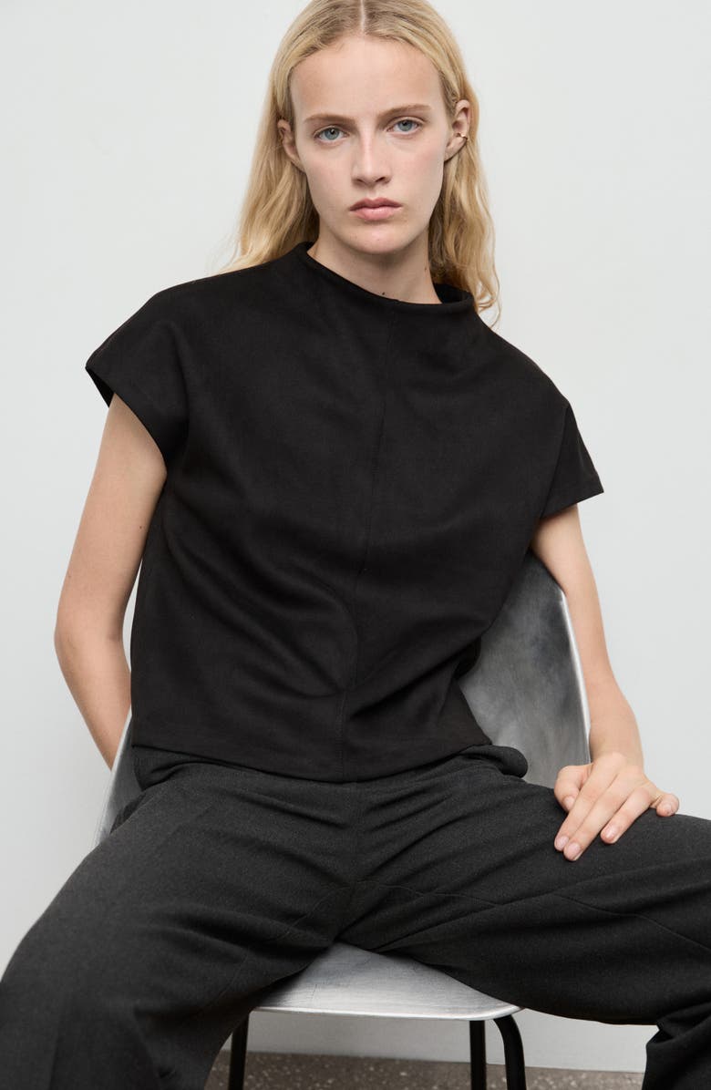 MANGO Faux Suede T-Shirt, Alternate, color,