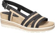 EASY STREET Mel Espadrille Slingback Platform Wedge Sandal