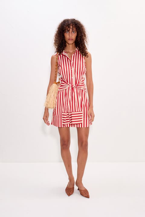 Inna Sleeveless Poplin Mini Dress