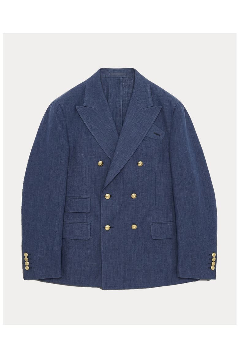 Travel Classic Linen Jacket, Main, color, Blue