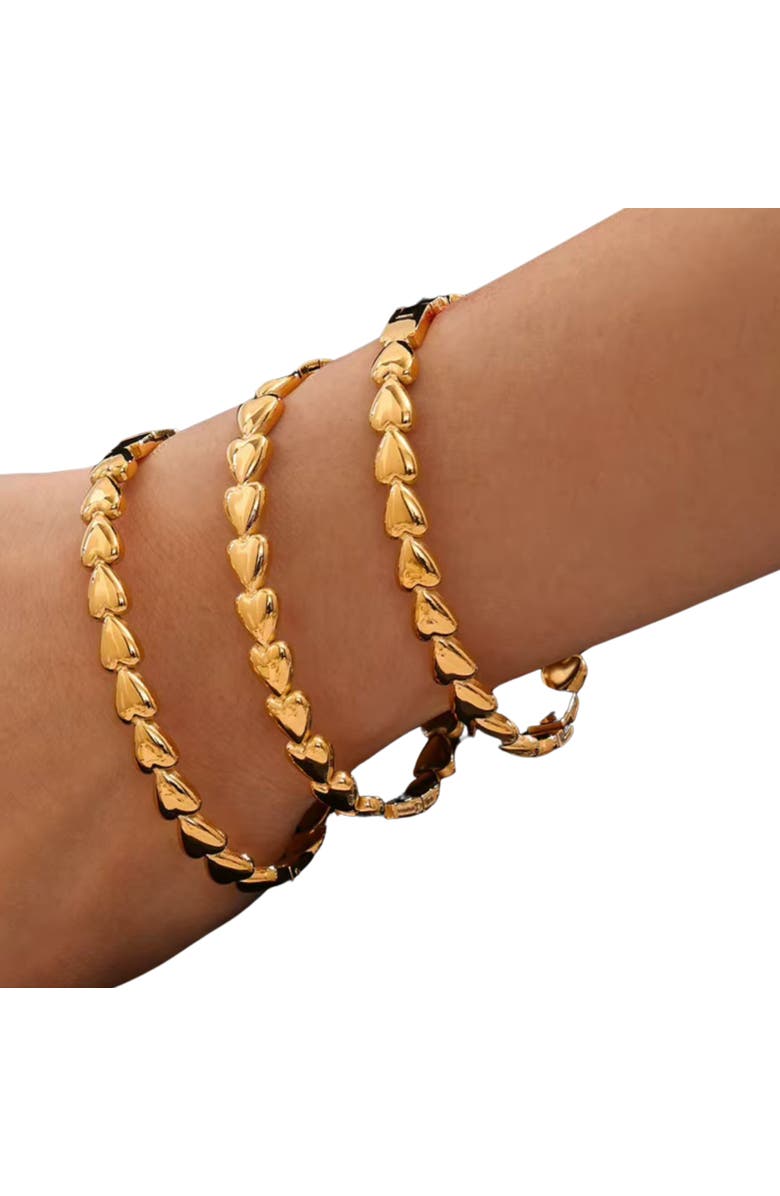 AKALIA Waterproof Gold Plated Band Love  Bracelet, Alternate, color, Gold