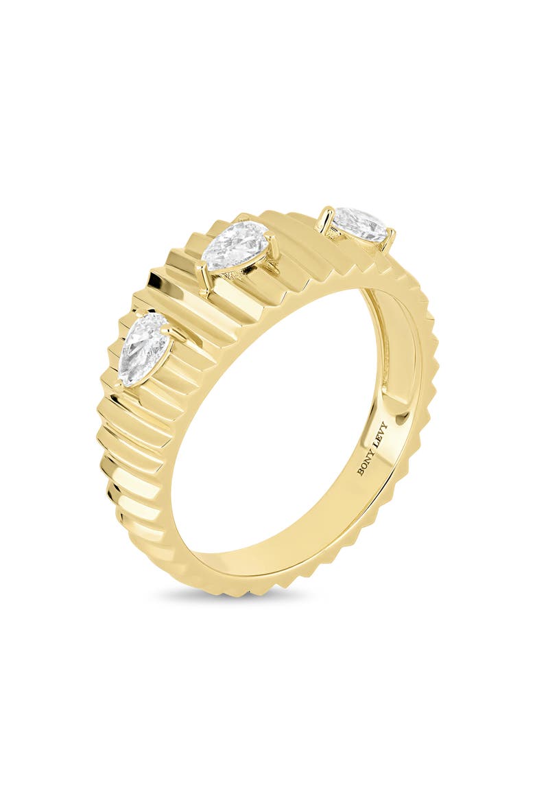 18K Gold Cleo Diamond Wide Ring (Online Trunk Show), Alternate, color, 18K YELLOW GOLD/ DIAMOND