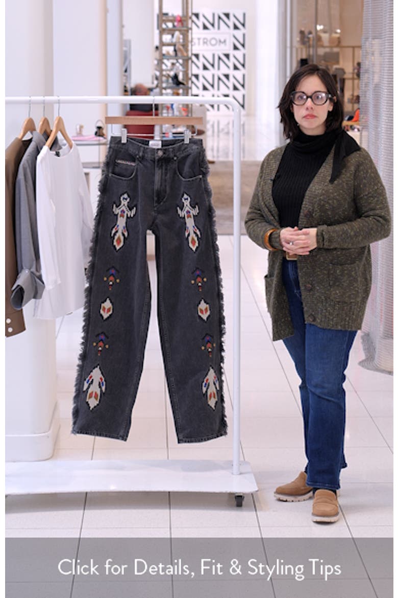 Maella Embroidered Fringe Detail Jeans video