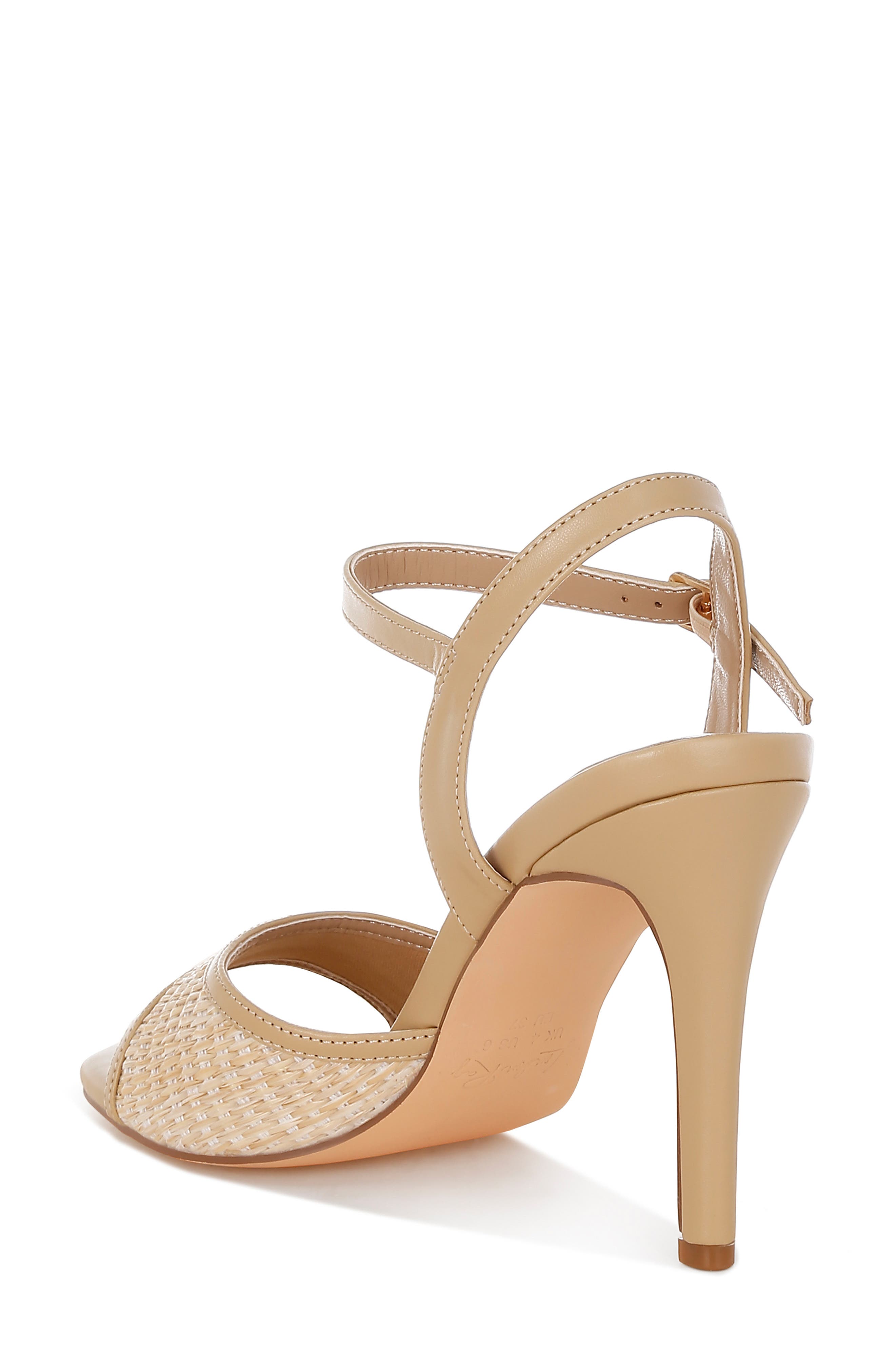 LONDON RAG Vilasta Raffia Stiletto Sandal, Alternate, color, Beige