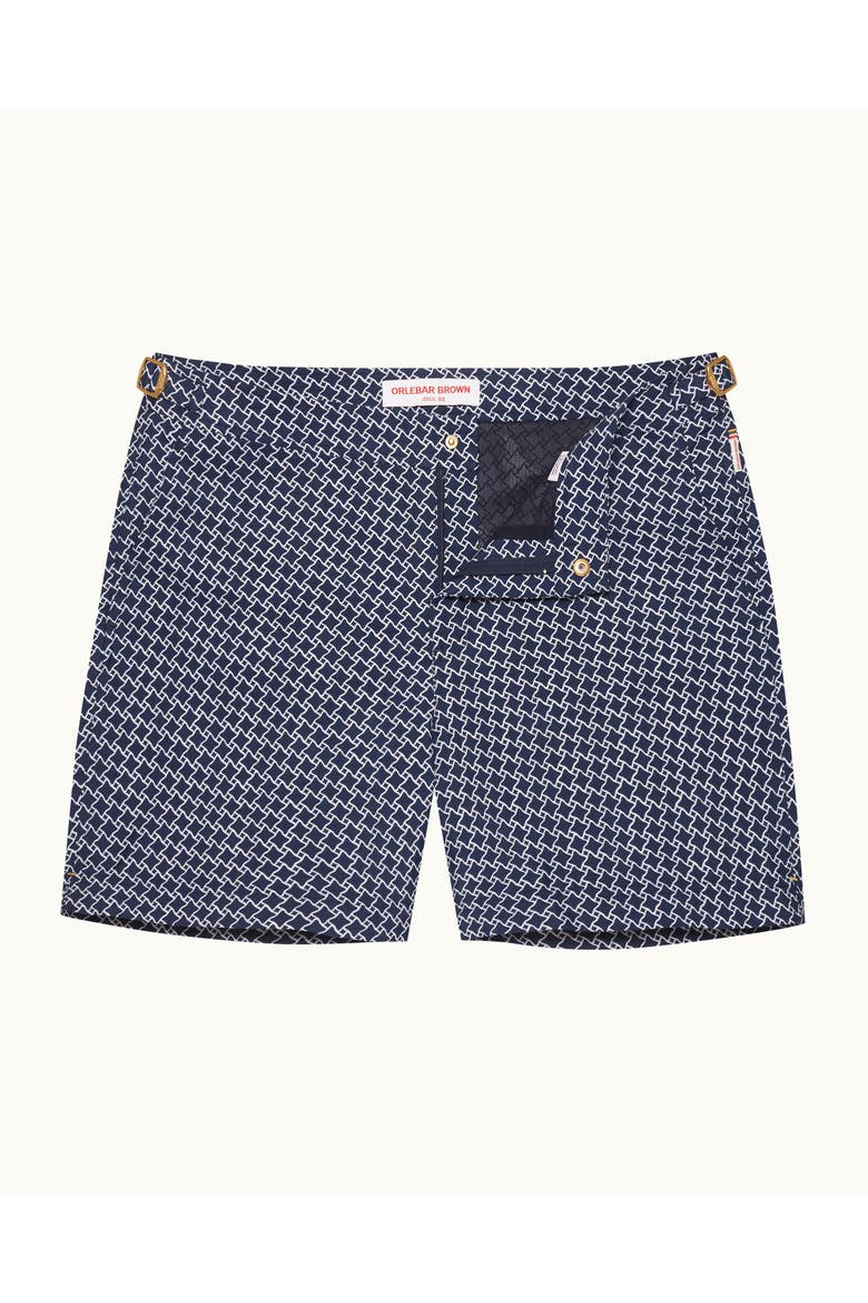 Bulldog Tailored-Fit Swim Shorts, Main, color, NIGHT IRIS