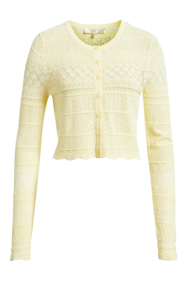 Brigette Pointelle Cardigan, Alternate, color, SUGAR DAISY
