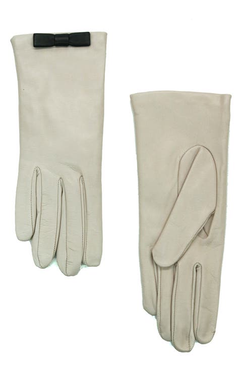 Bow Leather Gloves