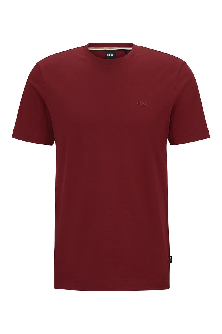 Thompson Solid T-Shirt, Main, color, DARK RED