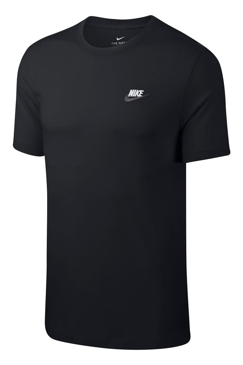 Sportswear Club Crew Neck T-Shirt, Main, color, 014 BLACK/WHITE/DARK GREY