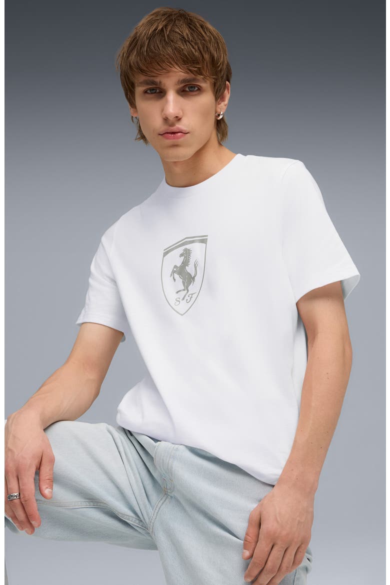 x Ferrari Sportswear Shield Graphic T-Shirt, Alternate, color, PUMA WHITE