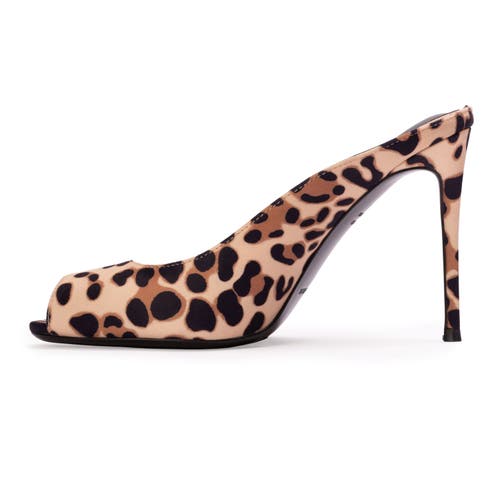 Black Suede Studio Shania 100 Satin Mule In Neutral