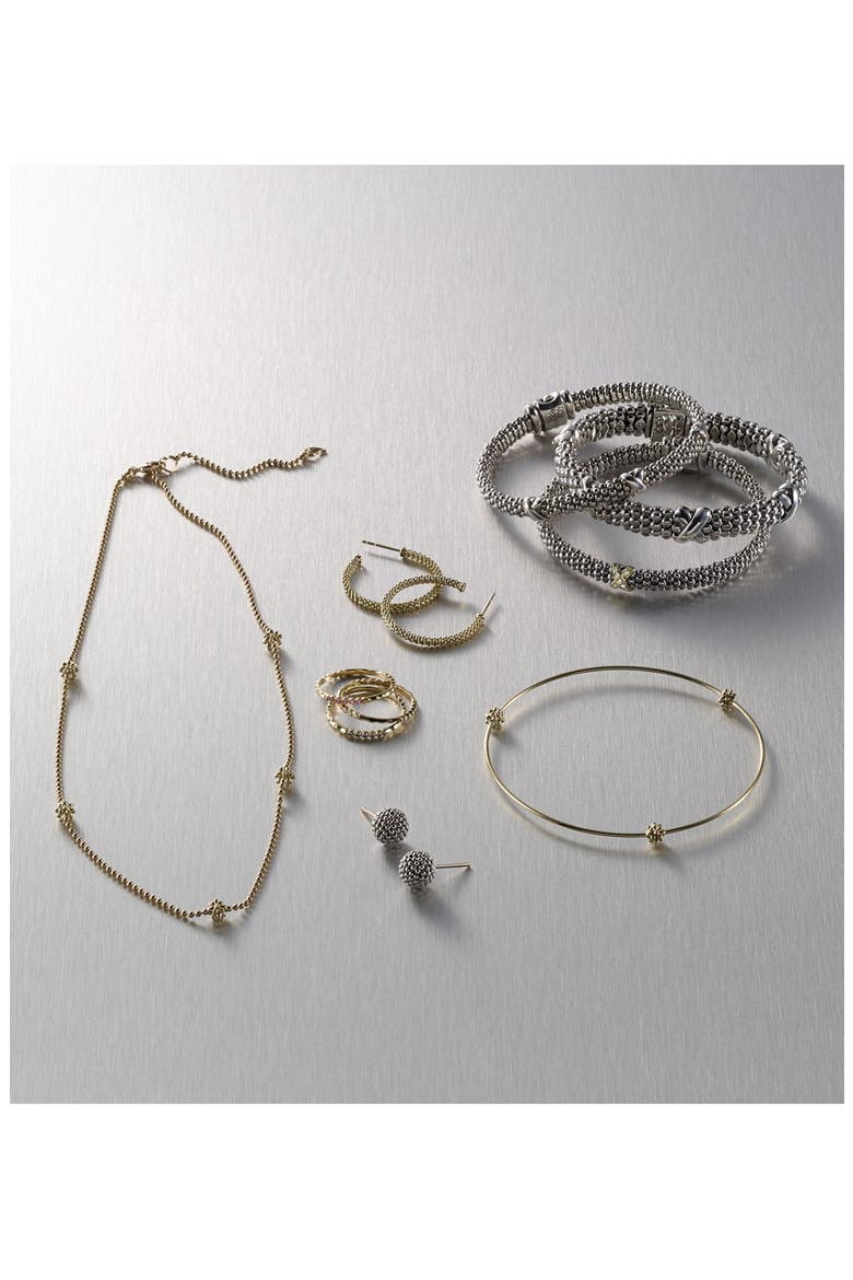 Caviar Hoop Earrings, Alternate, color, GOLD