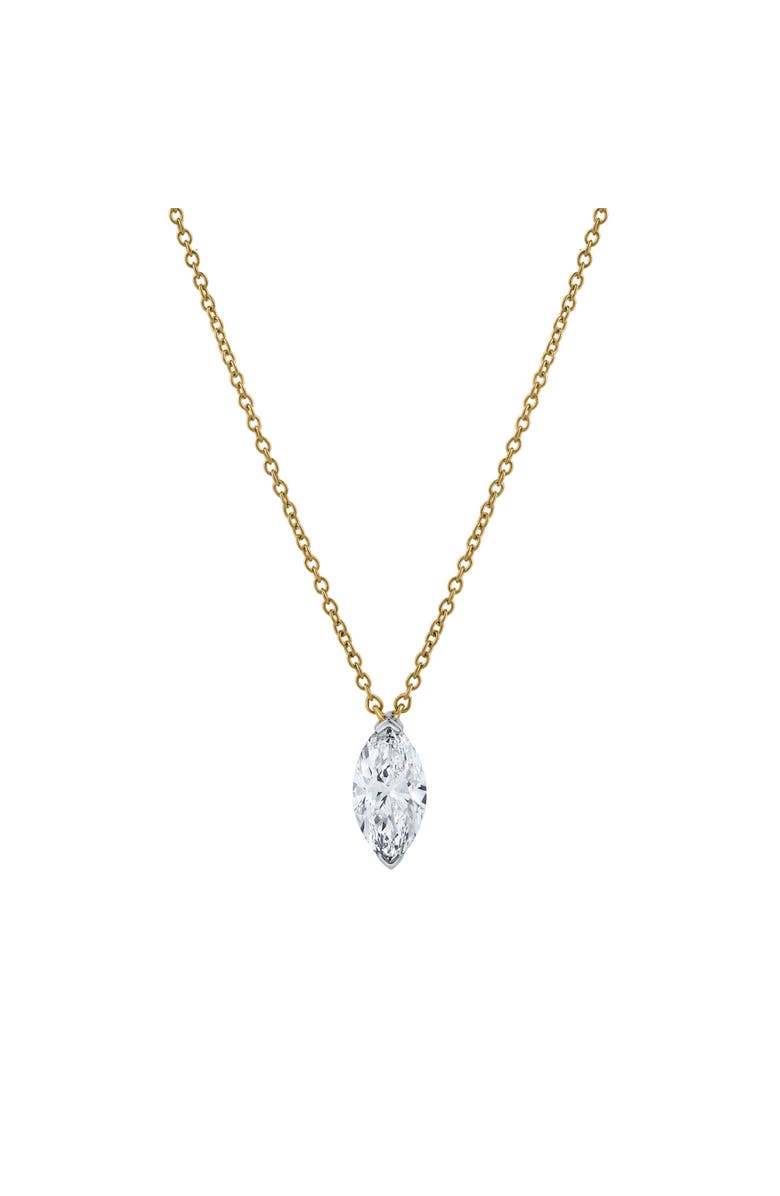 LuvMyJewelry Marquise Muse 14K Gold Lab Grown Diamond Necklace - 1 ct, Main, color, 14K Yellow Gold