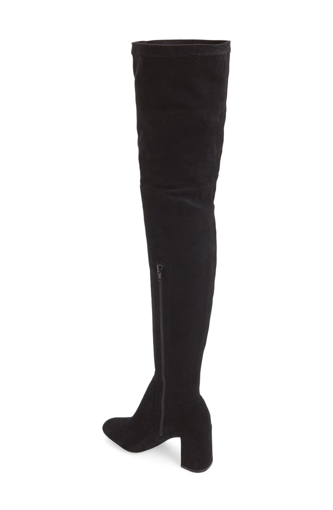 'Cienega' Over the Knee Boot, Alternate, color, BLACK SUEDE