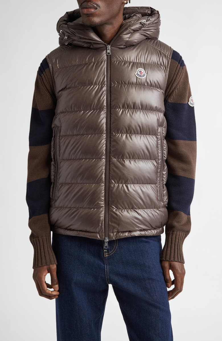 Moncler Barant Hooded Down Vest, Main, color, 
