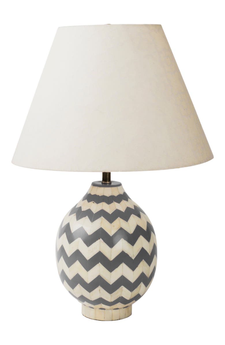 Mela Artisans Grey Herringbone Table Lamp, Alternate, color,